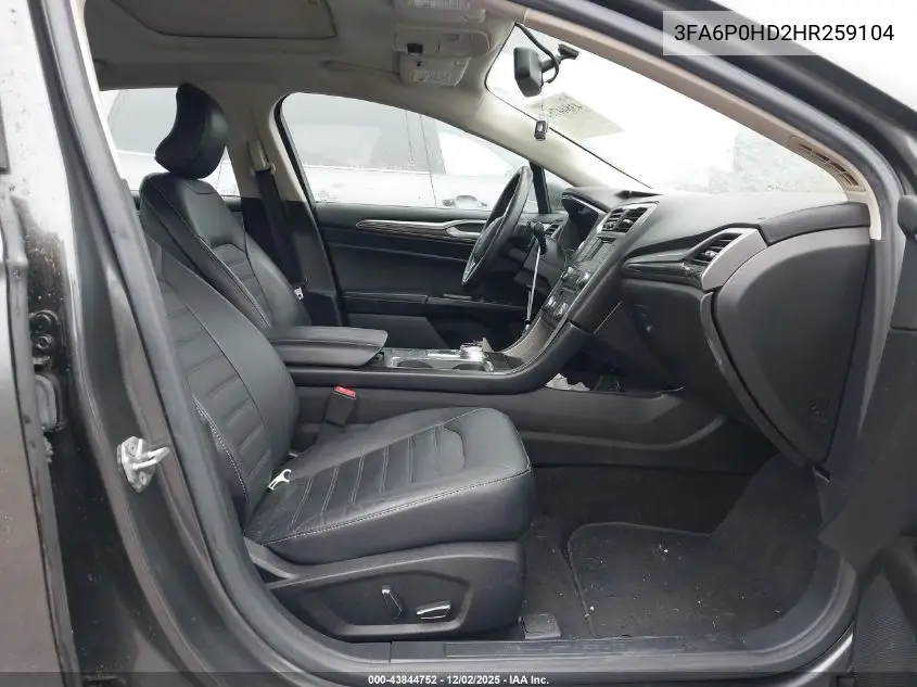 3FA6P0HD2HR259104 2017 Ford Fusion Se