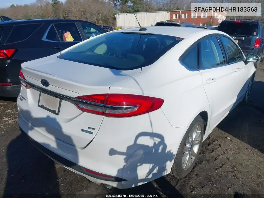 3FA6P0HD4HR183563 2017 Ford Fusion Se