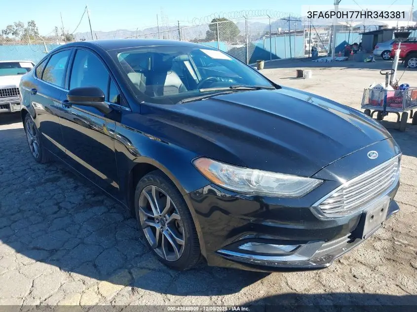 3FA6P0H77HR343381 2017 Ford Fusion Se