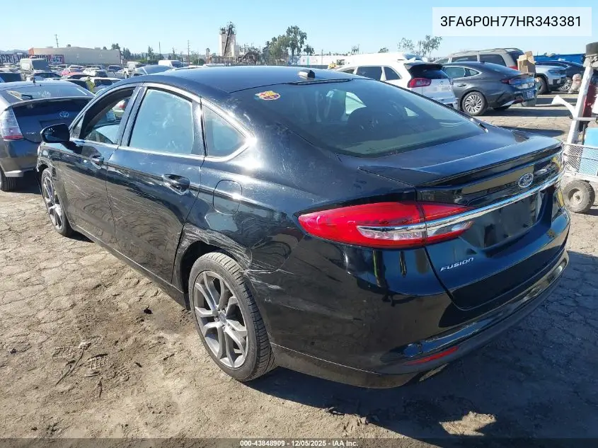 3FA6P0H77HR343381 2017 Ford Fusion Se