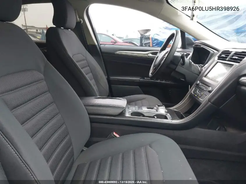 3FA6P0LU5HR398926 2017 Ford Fusion Hybrid Se