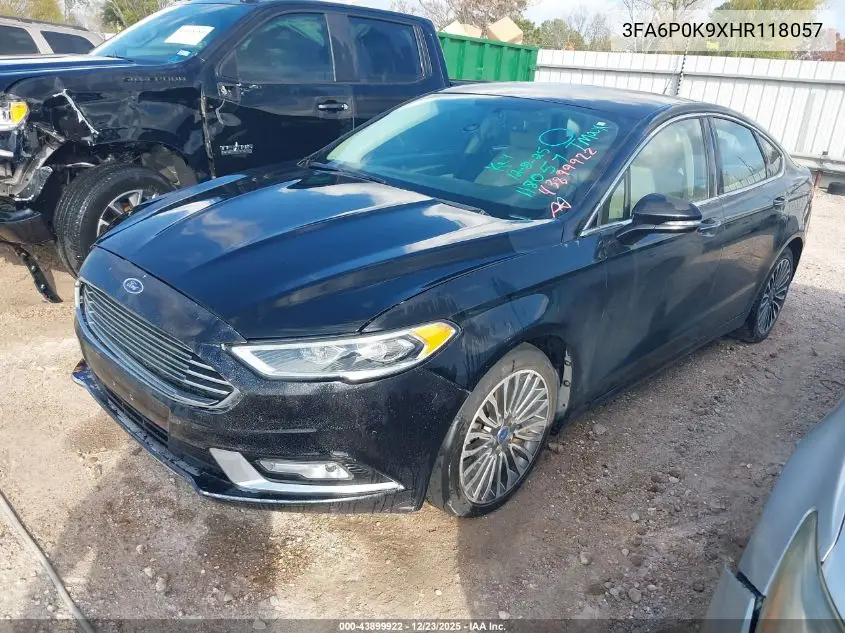 3FA6P0K9XHR118057 2017 Ford Fusion Titanium