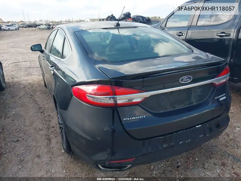 3FA6P0K9XHR118057 2017 Ford Fusion Titanium