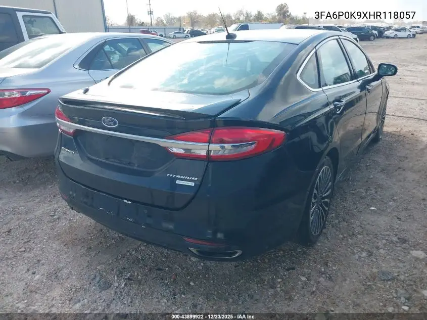 3FA6P0K9XHR118057 2017 Ford Fusion Titanium