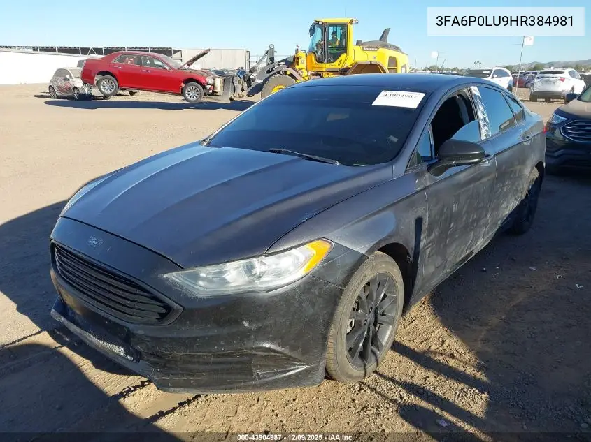 3FA6P0LU9HR384981 2017 Ford Fusion Hybrid Se