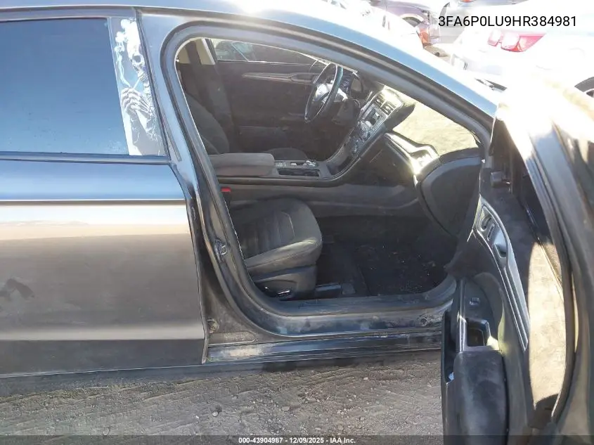 3FA6P0LU9HR384981 2017 Ford Fusion Hybrid Se