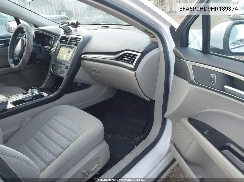 3FA6P0HD9HR189374 2017 Ford Fusion Se