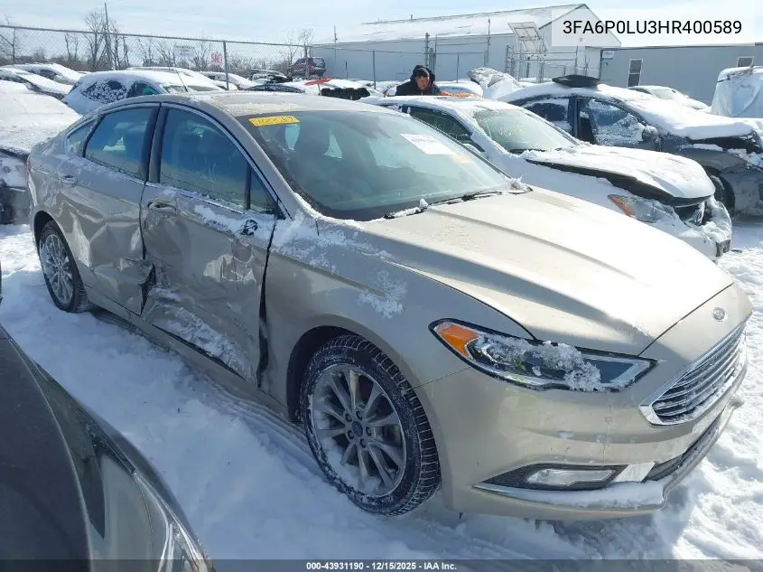3FA6P0LU3HR400589 2017 Ford Fusion Hybrid Se