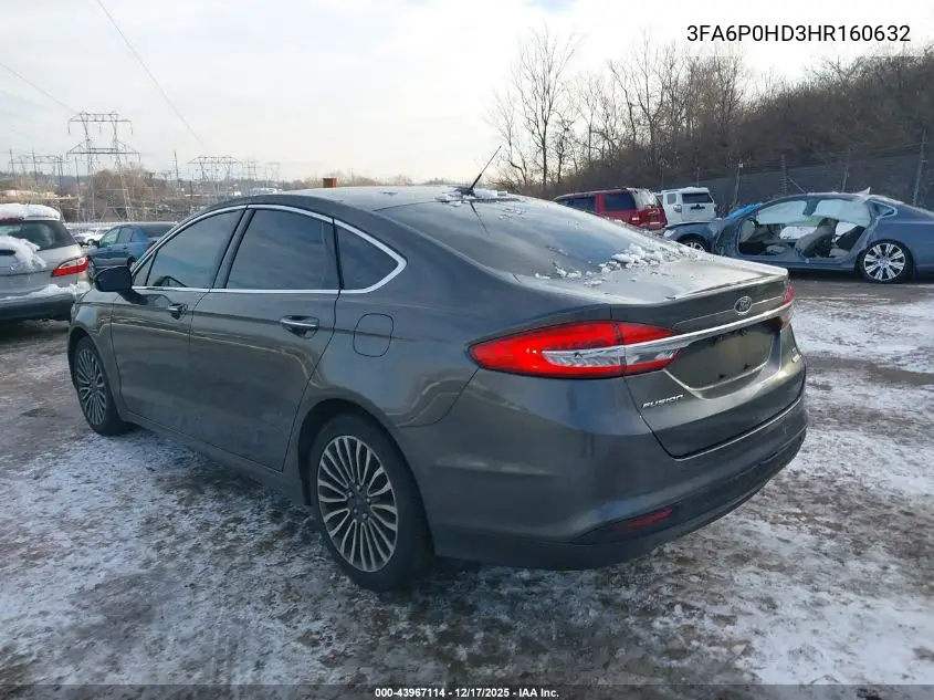 3FA6P0HD3HR160632 2017 Ford Fusion Se