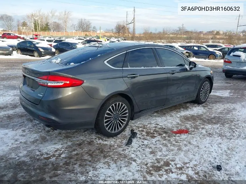 3FA6P0HD3HR160632 2017 Ford Fusion Se