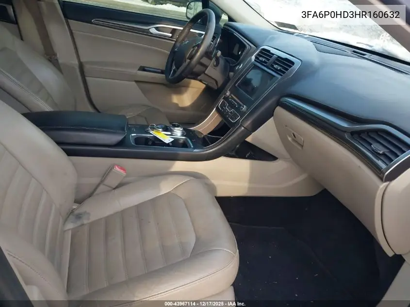 3FA6P0HD3HR160632 2017 Ford Fusion Se