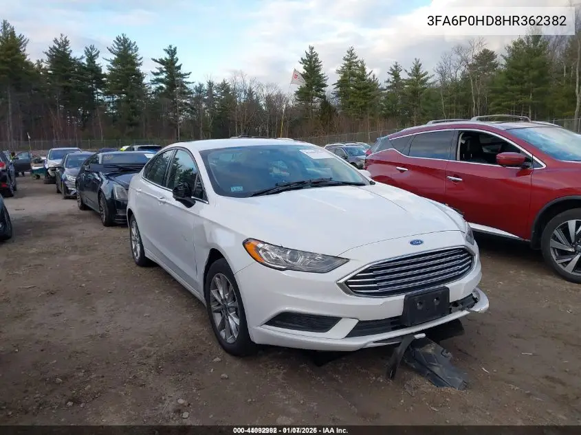 3FA6P0HD8HR362382 2017 Ford Fusion Se