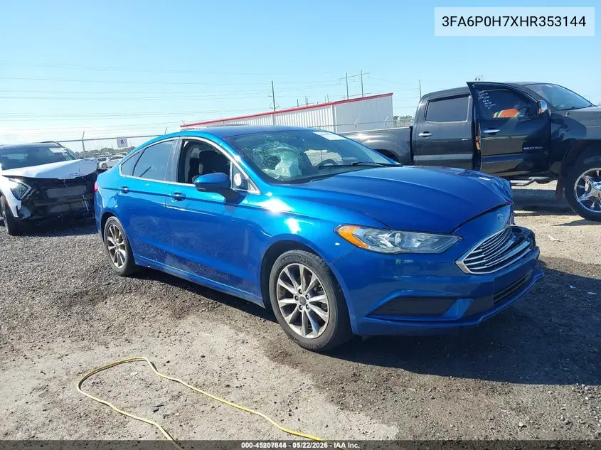 3FA6P0H7XHR353144 2017 Ford Fusion Se