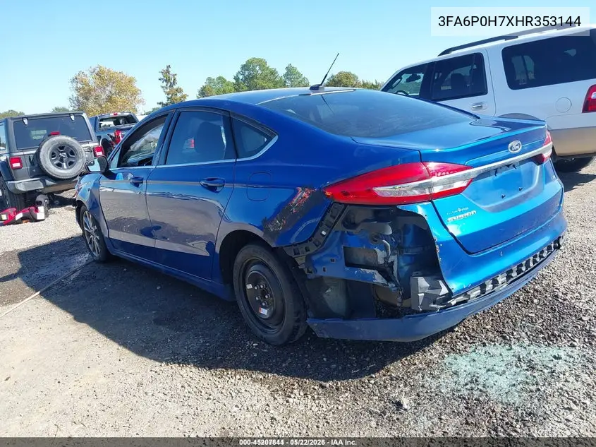 3FA6P0H7XHR353144 2017 Ford Fusion Se