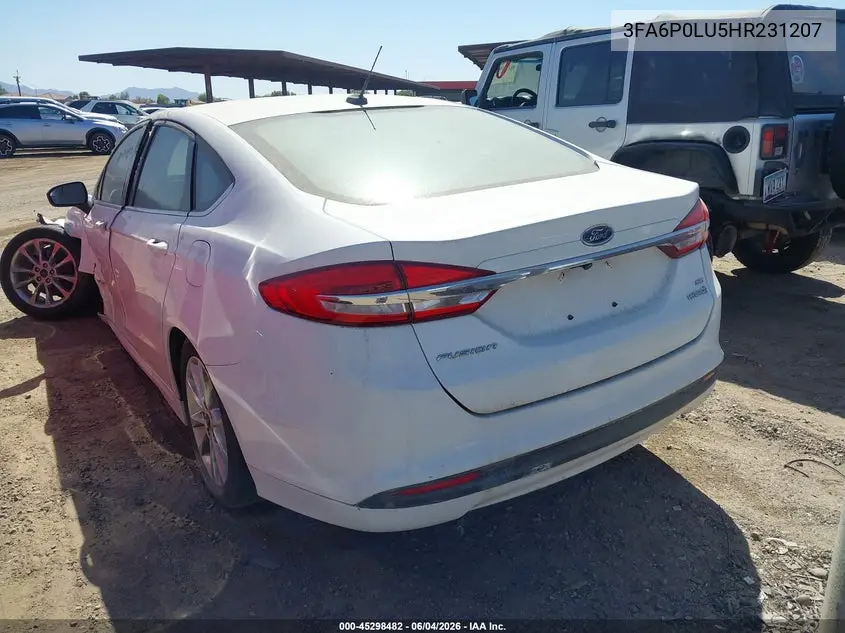 3FA6P0LU5HR231207 2017 Ford Fusion Hybrid Se