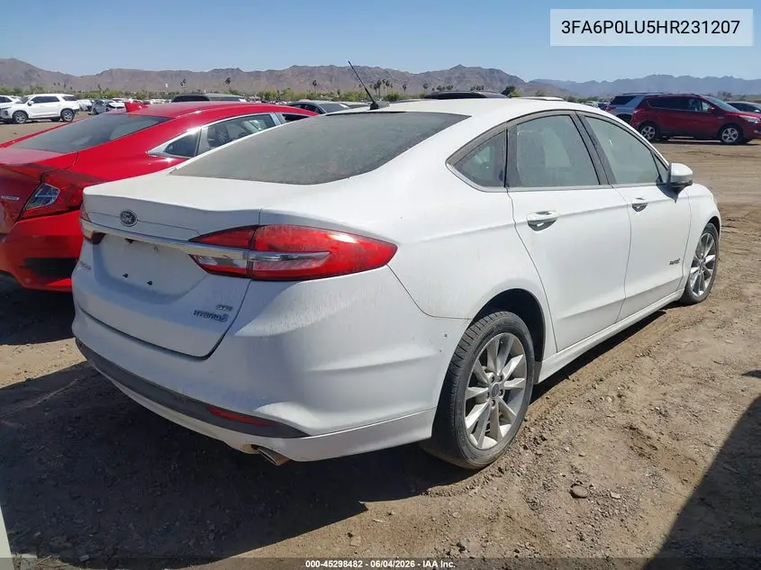 3FA6P0LU5HR231207 2017 Ford Fusion Hybrid Se