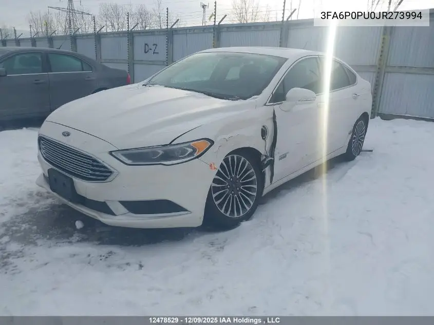 3FA6P0PU0JR273994 2018 Ford Fusion Se Phev