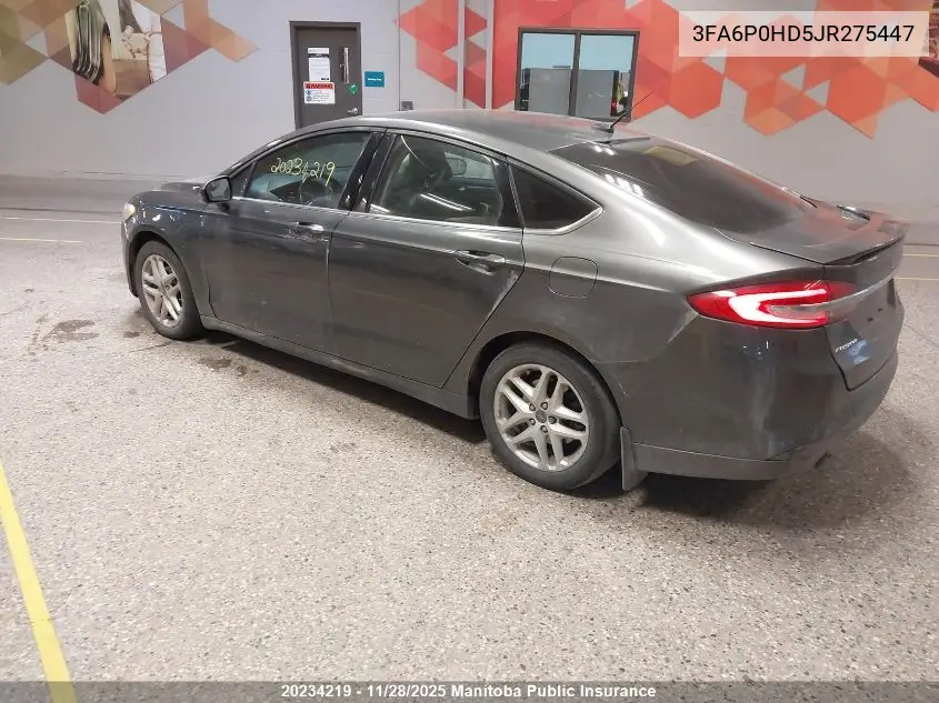 3FA6P0HD5JR275447 2018 Ford Fusion Se