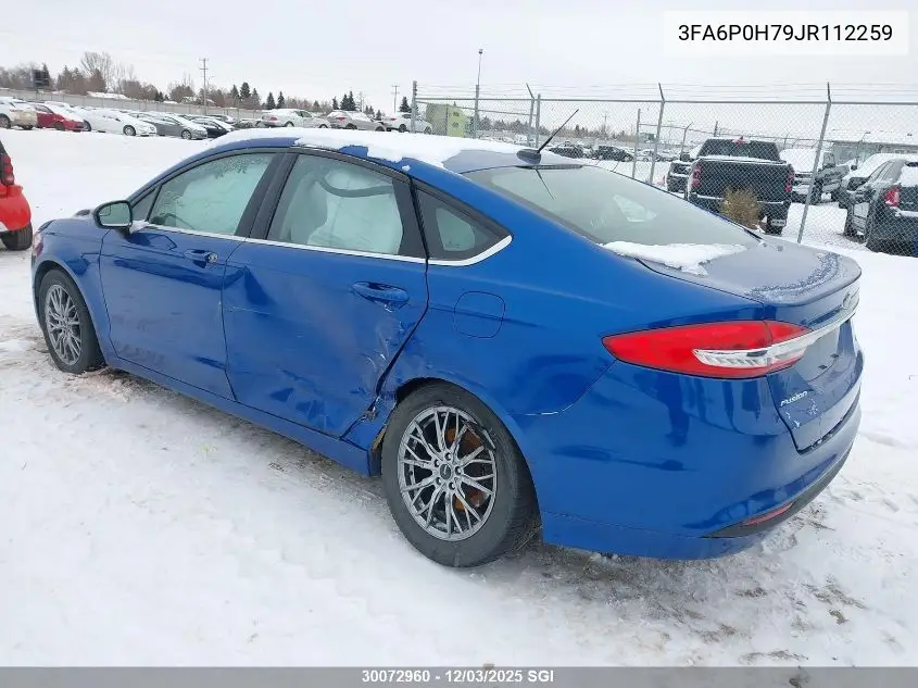 3FA6P0H79JR112259 2018 Ford Fusion Se