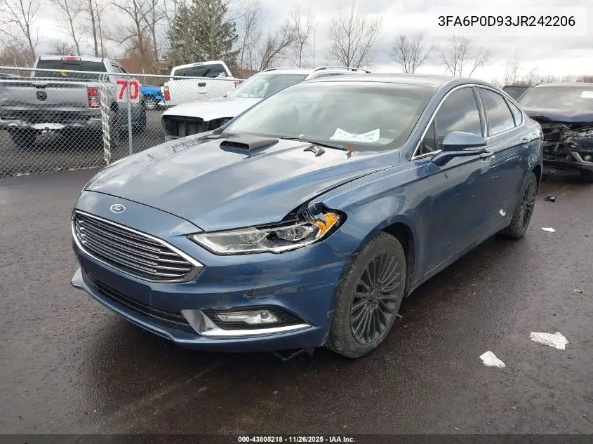 3FA6P0D93JR242206 2018 Ford Fusion Titanium