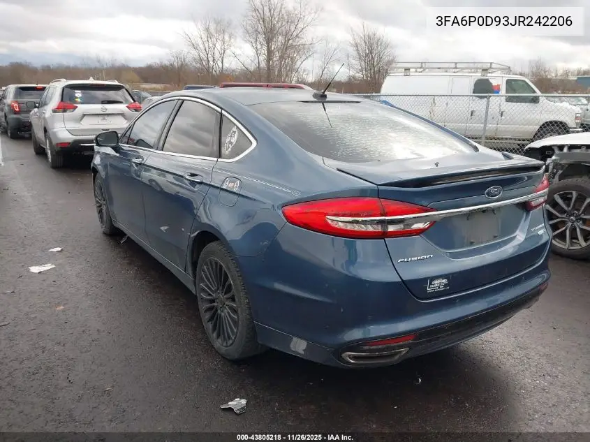 3FA6P0D93JR242206 2018 Ford Fusion Titanium
