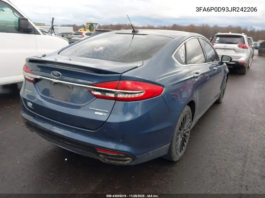3FA6P0D93JR242206 2018 Ford Fusion Titanium