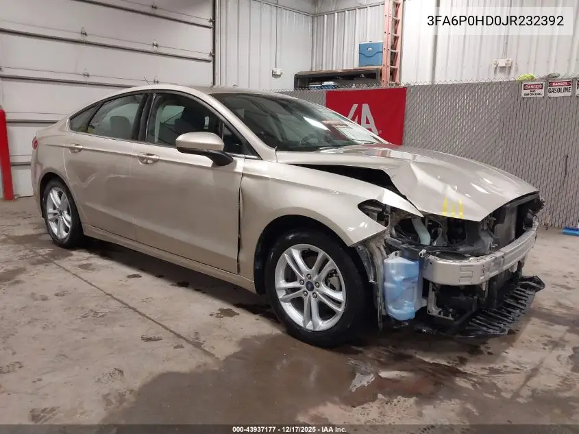 3FA6P0HD0JR232392 2018 Ford Fusion Se