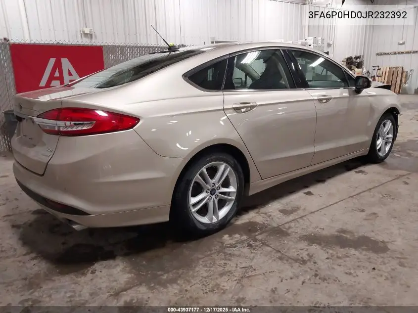 3FA6P0HD0JR232392 2018 Ford Fusion Se
