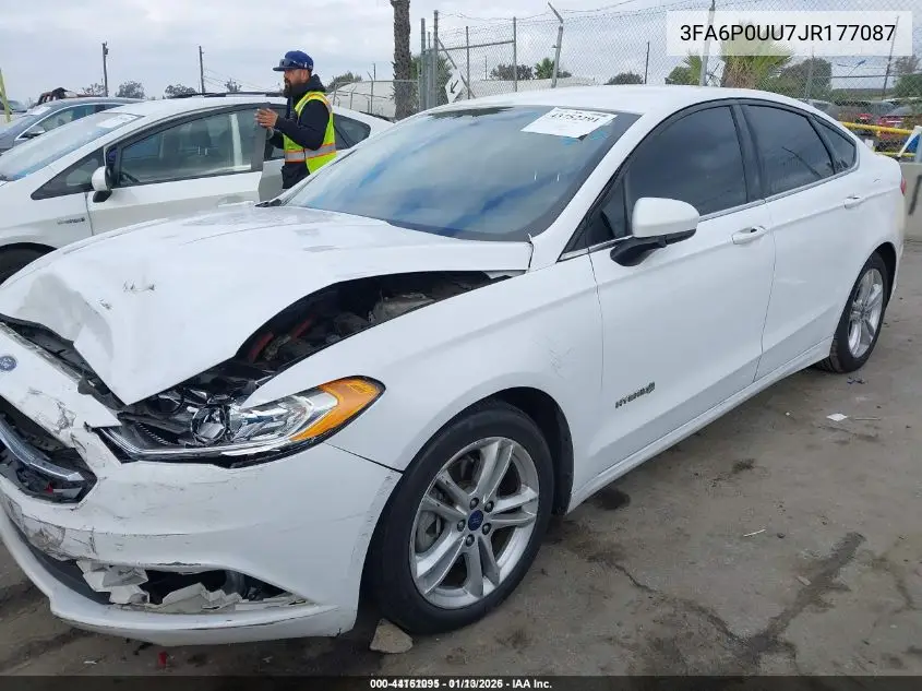 3FA6P0UU7JR177087 2018 Ford Fusion Hybrid S
