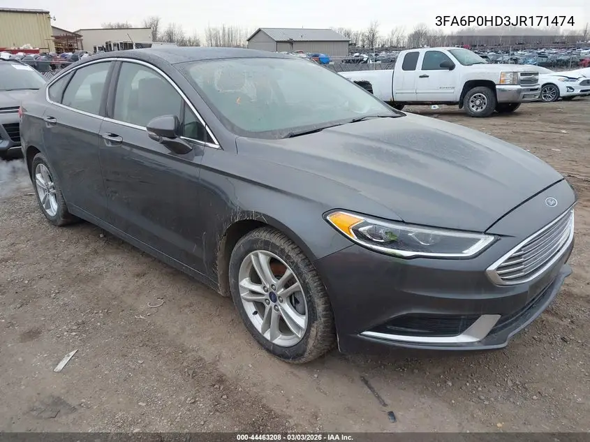 3FA6P0HD3JR171474 2018 Ford Fusion Se