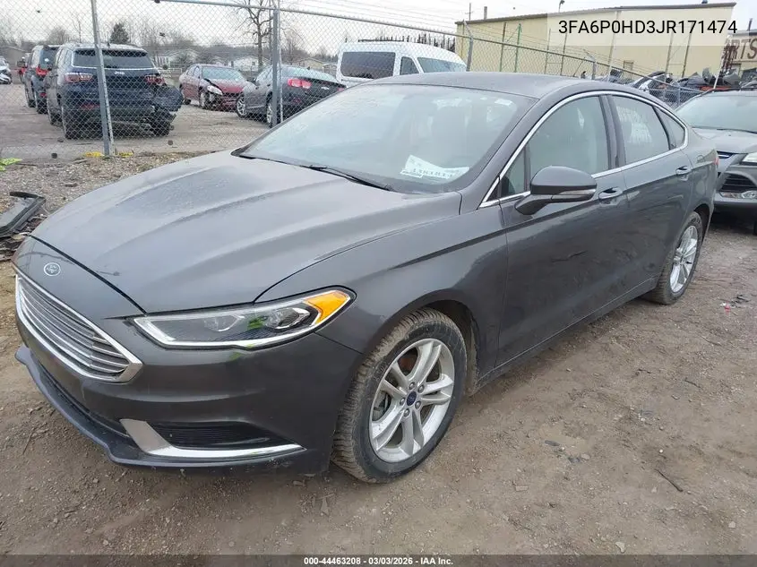 3FA6P0HD3JR171474 2018 Ford Fusion Se