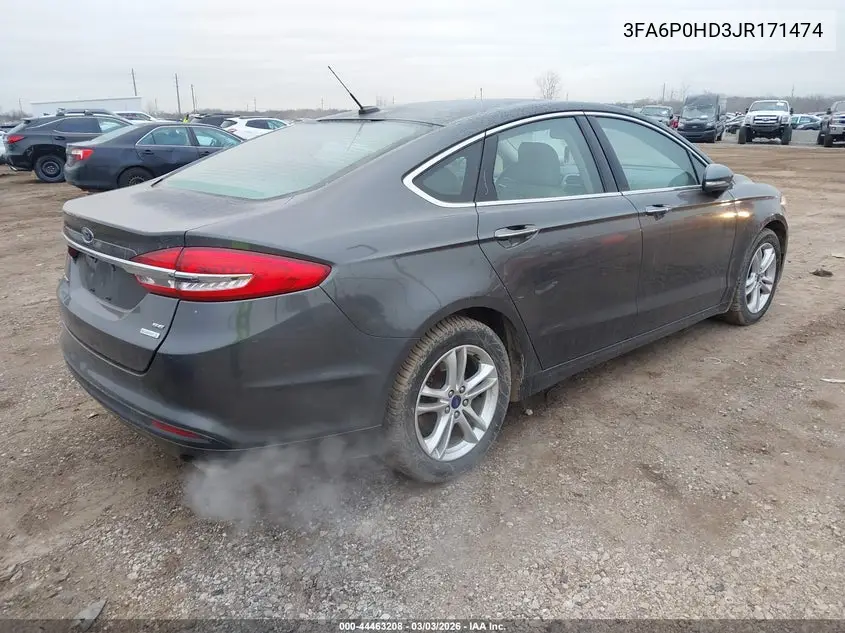 3FA6P0HD3JR171474 2018 Ford Fusion Se