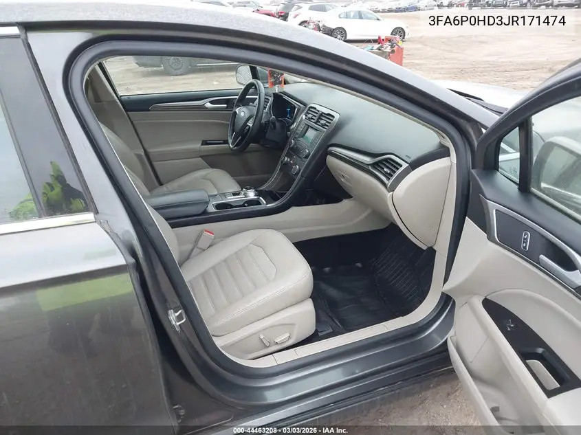 3FA6P0HD3JR171474 2018 Ford Fusion Se