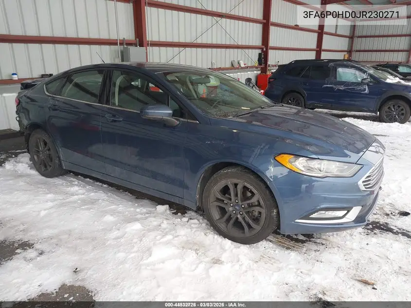3FA6P0HD0JR230271 2018 Ford Fusion Se