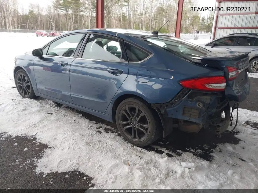 3FA6P0HD0JR230271 2018 Ford Fusion Se