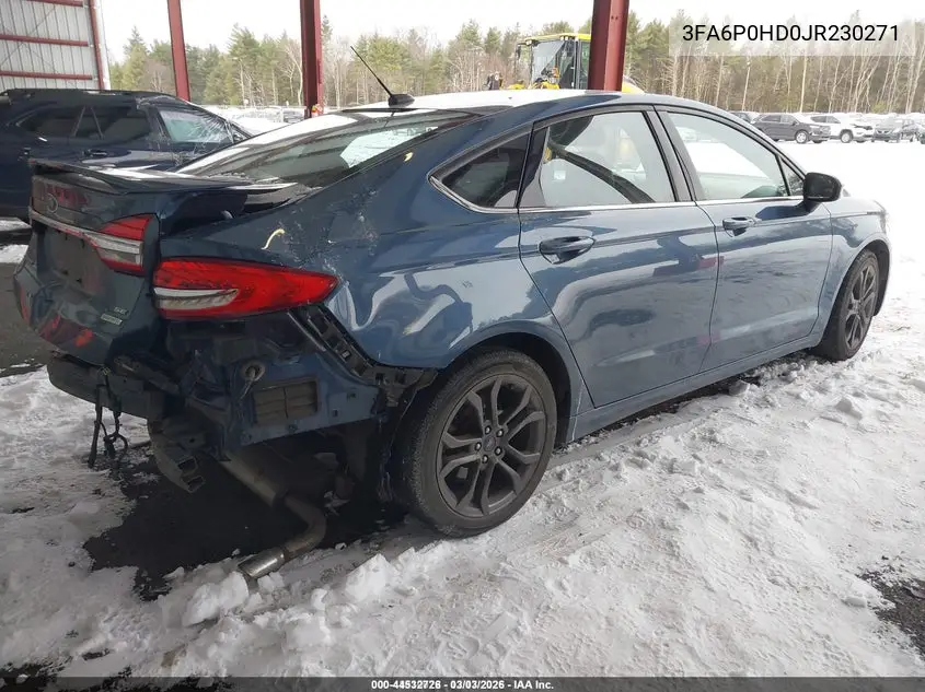 3FA6P0HD0JR230271 2018 Ford Fusion Se