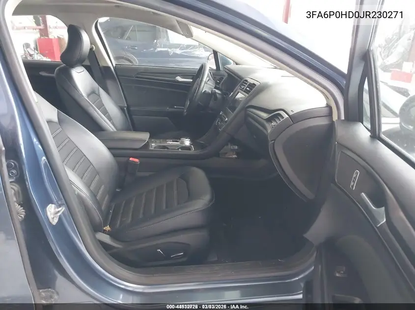 3FA6P0HD0JR230271 2018 Ford Fusion Se