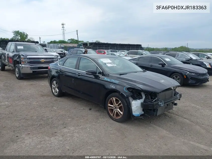 3FA6P0HDXJR183363 2018 Ford Fusion Se