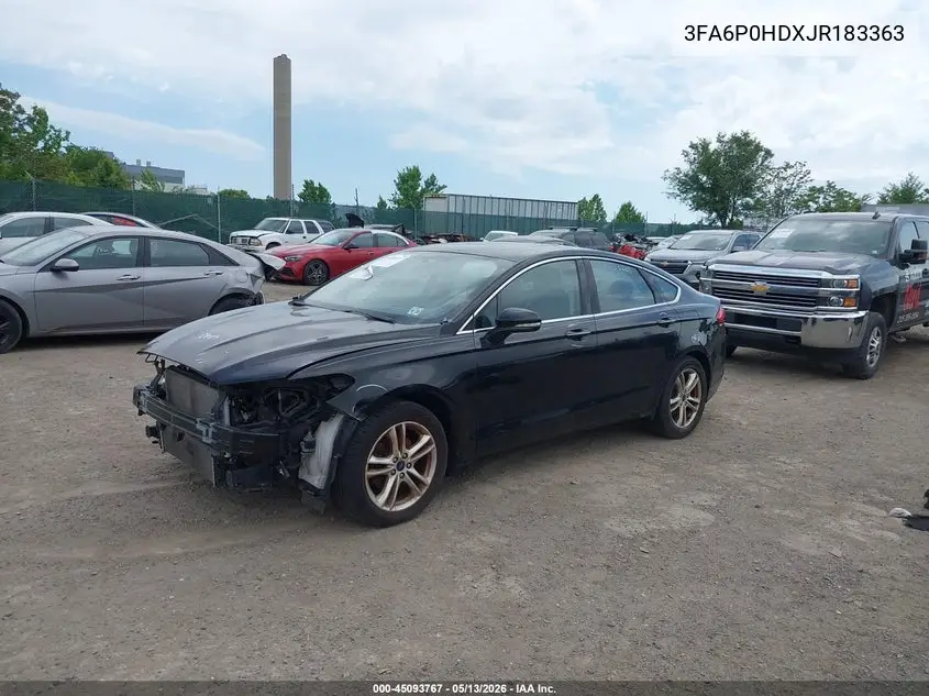 3FA6P0HDXJR183363 2018 Ford Fusion Se
