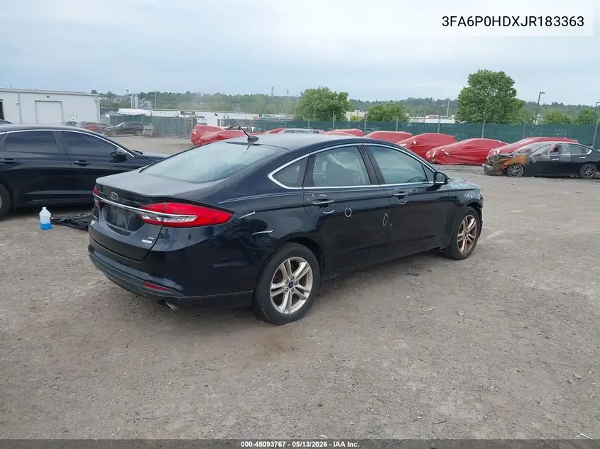 3FA6P0HDXJR183363 2018 Ford Fusion Se