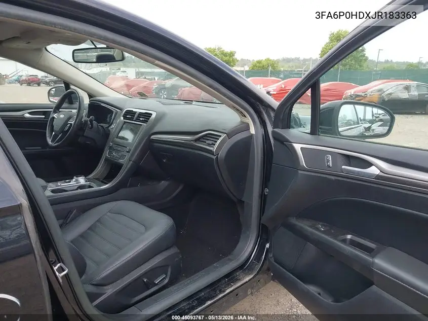 3FA6P0HDXJR183363 2018 Ford Fusion Se
