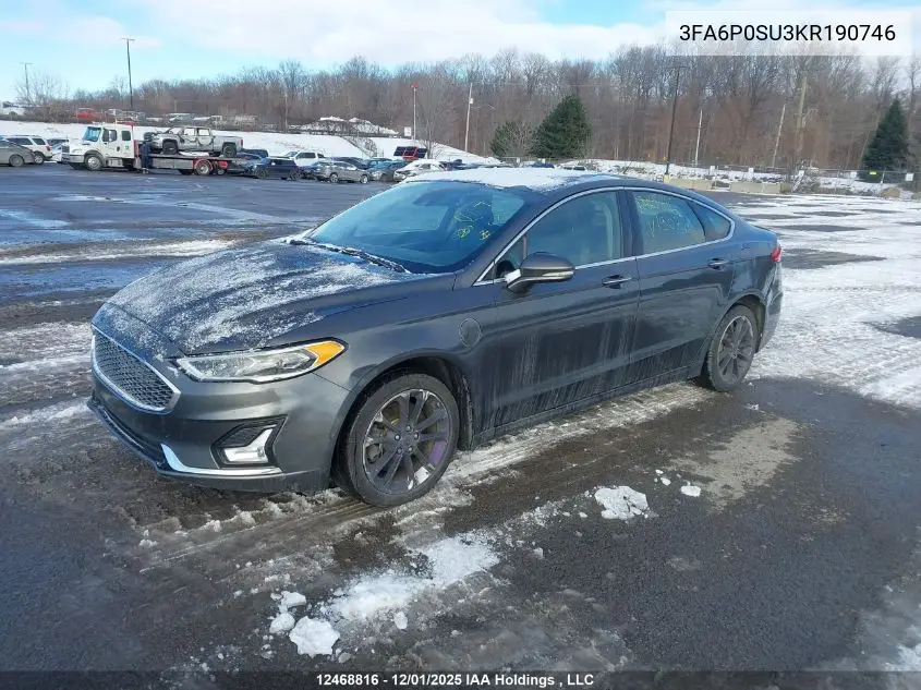 3FA6P0SU3KR190746 2019 Ford Fusion Energi Titanium