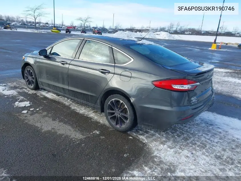 3FA6P0SU3KR190746 2019 Ford Fusion Energi Titanium
