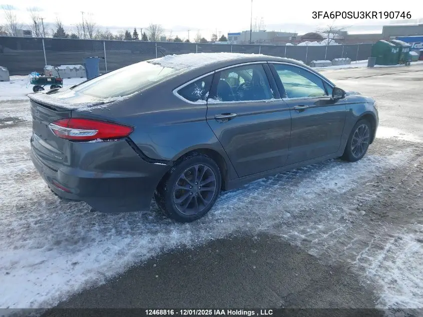 3FA6P0SU3KR190746 2019 Ford Fusion Energi Titanium