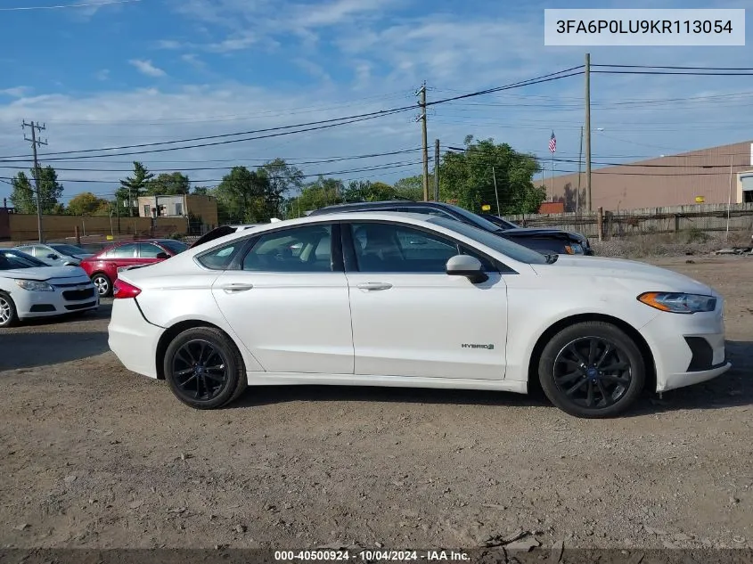 3FA6P0LU9KR113054 2019 Ford Fusion Hybrid Se