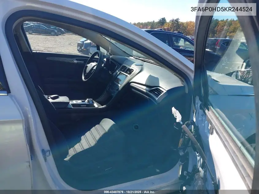 3FA6P0HD5KR244524 2019 Ford Fusion Se