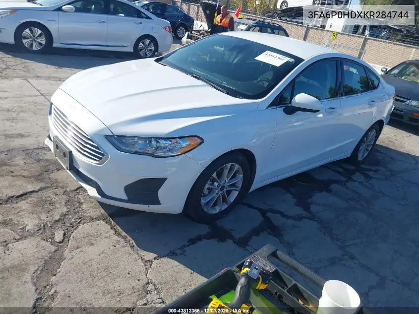 3FA6P0HDXKR284744 2019 Ford Fusion Se