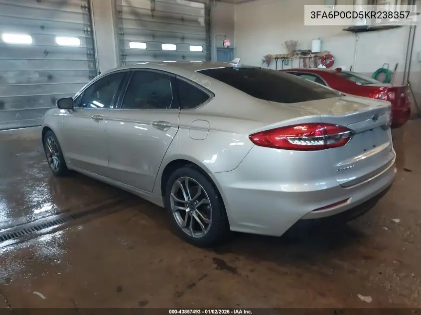 3FA6P0CD5KR238357 2019 Ford Fusion Sel