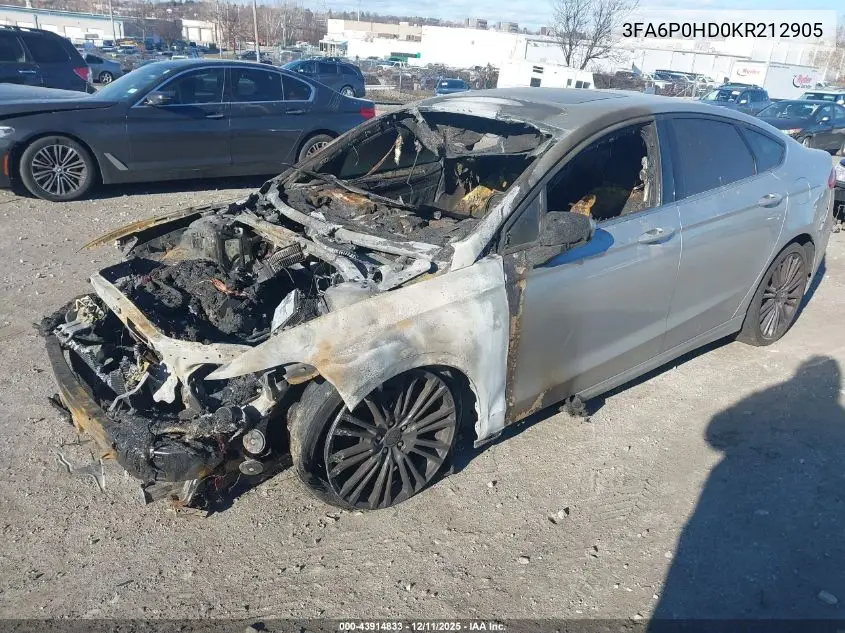 3FA6P0HD0KR212905 2019 Ford Fusion Se