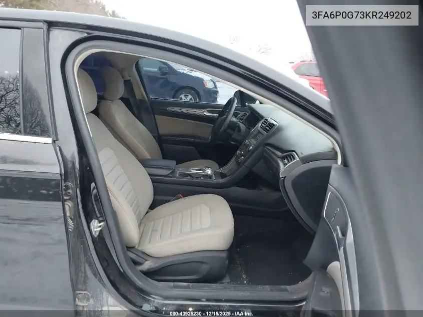 3FA6P0G73KR249202 2019 Ford Fusion S